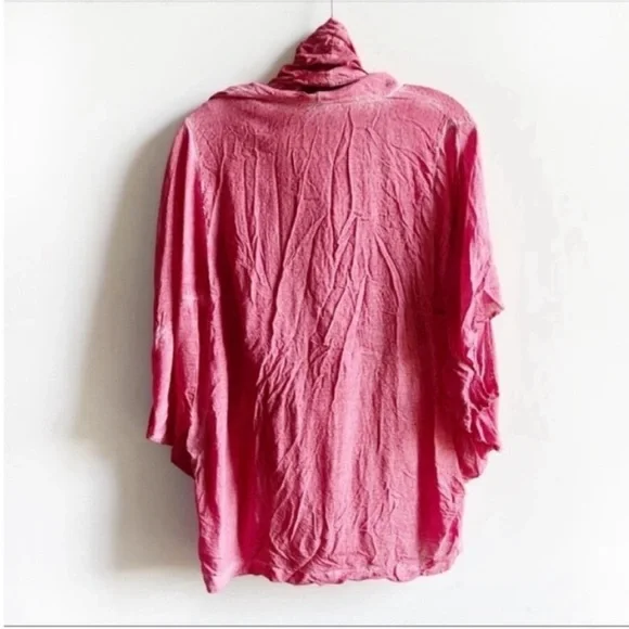 Anthropologie Saturday Sunday Wrapped kimono red looped cowl - Picture 7 of 7